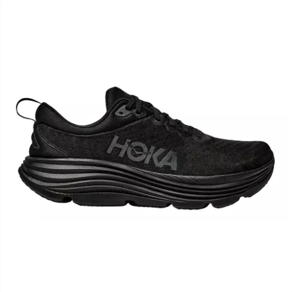 NEW HOKA men's gaviota 5 running shoes - wide in black/black